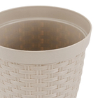 Cachepot Pequeno em Plástico 12x13cm Cinza Rattan Okla