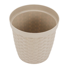 Cachepot Pequeno em Plástico 12x13cm Cinza Rattan Okla