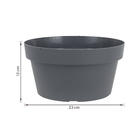 Cachepot Pequeno em Plástico 12x23cm Grafite Sampa Vasart