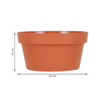 Cachepot Pequeno em Plástico 12x23cm Terracota Sampa Vasart