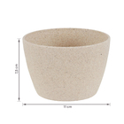 Cachepot Pequeno em Plástico Sustentável 7,5x11cm Marfim Colméia Evo Design