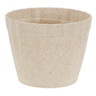 Cachepot Pequeno em Plástico Sustentável 8,7x11,3cm Marfim Plissado Evo Design