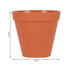 Cachepot Pequeno em Plástico 8x8cm Terracota Sampa Vasart