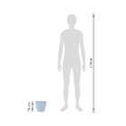 Cachepot Plastico Bage Azul 16x15cm Vasart