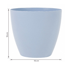 Cachepot Plastico Bage Azul 16x15cm Vasart