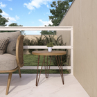 Cachepot Plastico Bage Azul 6x6cm Vasart