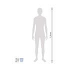 Cachepot Plastico Bage Azul 6x6cm Vasart