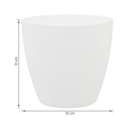 Cachepot Plastico Bage Branco 12x11cm Vasart