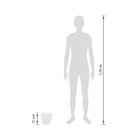 Cachepot Plastico Bage Branco 12x11cm Vasart