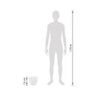 Cachepot Plastico Bage Branco 14x13cm Vasart