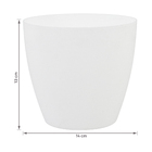 Cachepot Plastico Bage Branco 14x13cm Vasart
