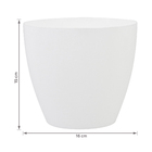 Cachepot Plastico Bage Branco 16x15cm Vasart