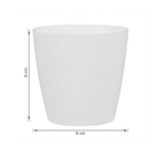 Cachepot Plastico Bage Branco 6x6cm Vasart