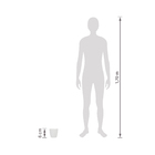 Cachepot Plastico Bage Branco 6x6cm Vasart