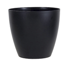 Cachepot Plastico Bage Preto 14x13cm Vasart