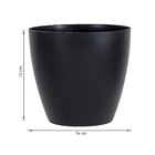 Cachepot Plastico Bage Preto 14x13cm Vasart