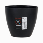 Cachepot Plastico Bage Preto 16x15cm Vasart