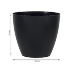 Cachepot Plastico Bage Preto 16x15cm Vasart