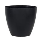 Cachepot Plastico Bage Preto 16x15cm Vasart