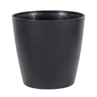 Cachepot Plastico Bage Preto 6x6cm Vasart