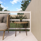 Cachepot Plastico Bage Preto 6x6cm Vasart