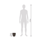 Cachepot Plastico Bage Taupe 12x11cm Vasart