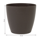Cachepot Plastico Bage Taupe 12x11cm Vasart