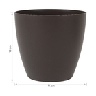 Cachepot Plastico Bage Taupe 14x13cm Vasart
