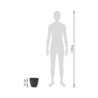 Cachepot Plastico Bage Taupe 14x13cm Vasart