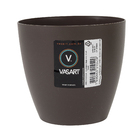 Cachepot Plastico Bage Taupe 14x13cm Vasart