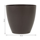 Cachepot Plastico Bage Taupe 16x15cm Vasart