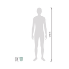 Cachepot Plastico Bage Verde 6x6cm Vasart