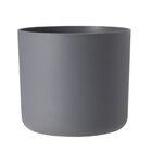 Cachepot Plastico Capri Cinza 14x13cm West Garden