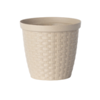 Cachepot Plástico CR11CT Rattan Cinza 10x12cm Okla
