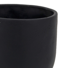 CACHEPOT PRETO EM CIMENTO 16x 13 x 13cm, PRETO