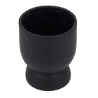 CACHEPOT PRETO EM CIMENTO 16x 13 x 13cm, PRETO