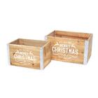 Cachepot Quadrado Madeira Merry Christmas 16x29x20 1110662