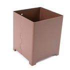 Cachepot Retangular Aço Galvanizado - Preto