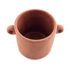 CACHEPOT TERRACOTA EM CIMENTO 16x 24 x 17,5cm, TERRACOTA