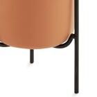 Cachepot Terracota Em Cimento Com Suporte Preto Em Metal 1285