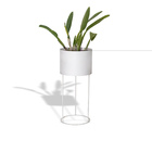 Cachepot Tripé De Chão Pequeno - Branco