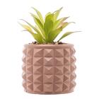 Cachepot Wolff Spikes De Cimento Marrom 10cm X 15cm