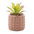 Cachepot Wolff Spikes De Cimento Marrom 10cm X 15cm