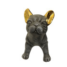 Cachorro Em Pé Decor Preto E Dourado Mabruk