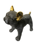 Cachorro Em Pé Decor Preto E Dourado Mabruk