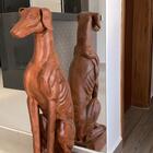 Cachorro Galgo Escultura Ferro Fundido Pronto Artes