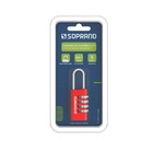 Cadeado 20mm De Segredo Color Vermelho Al20 Alumínio Blister