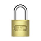 Cadeado 30 Mm Zamac Latonado E-coat Com 2 Chaves Stam