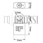 Cadeado 3f 30mm Haste Media