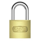 Cadeado 45 Mm Latão Maciço Stam Kit 3 Unidades